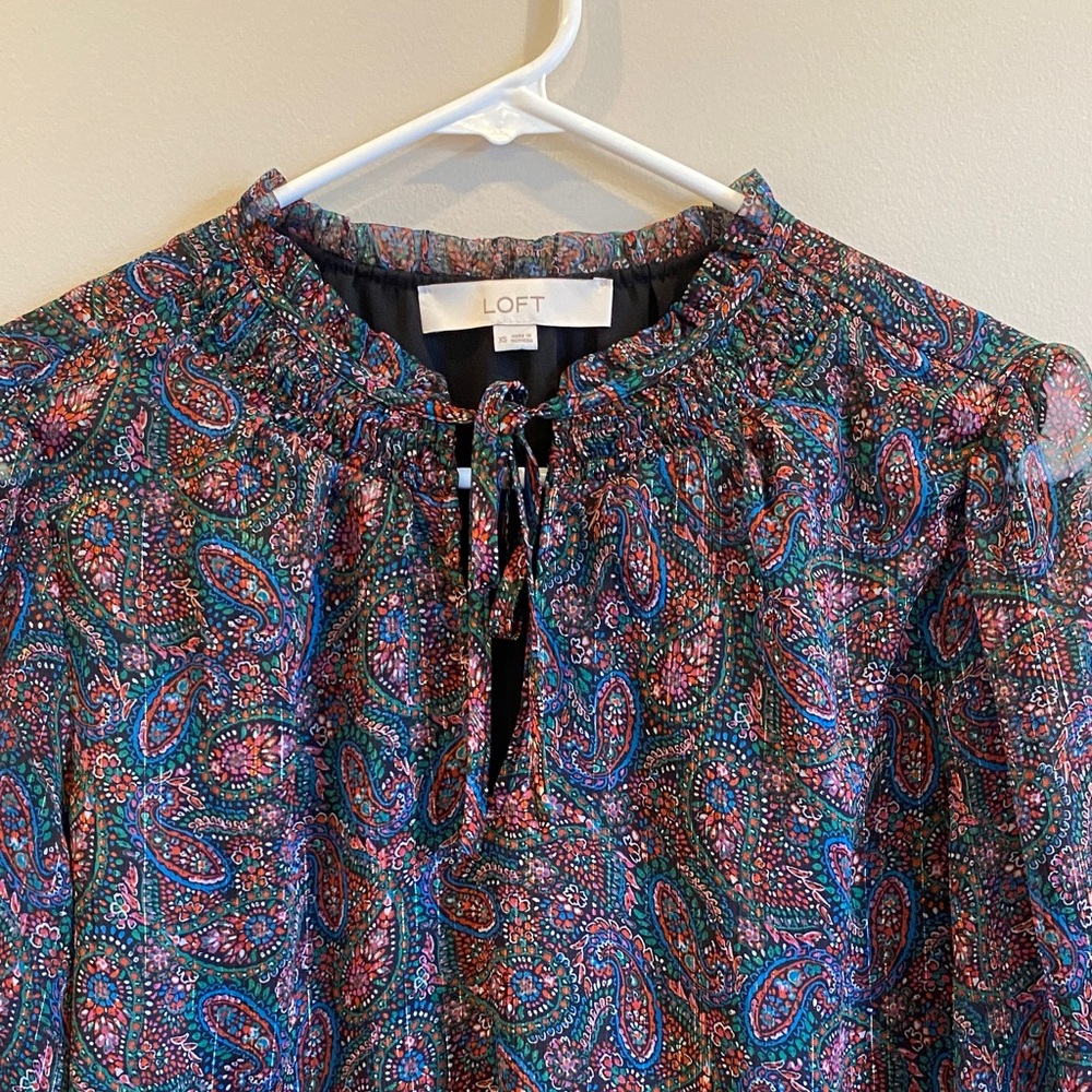 LOFT Multicolor Paisley Blouse - Picture 6 of 6